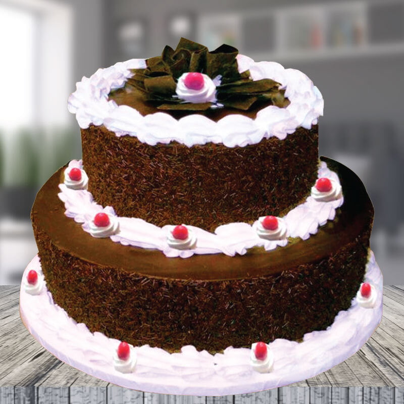2 Tier Black Forest Cake- 3KG