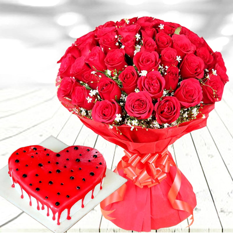 Red Roses With Heart Shape Red Roses With Heart Shape