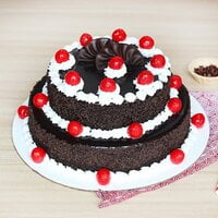 Eggless 2 Tier Black Forest Cake