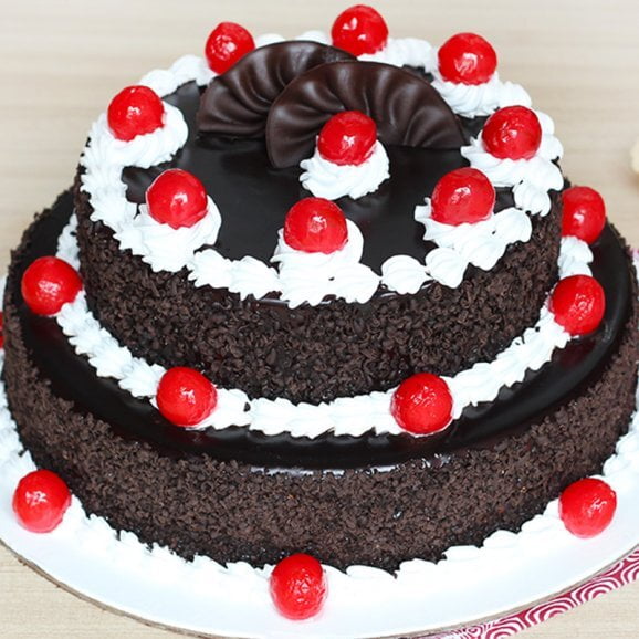 Eggless 2 Tier Black Forest Cake Eggless 2 Tier Black Forest Cake