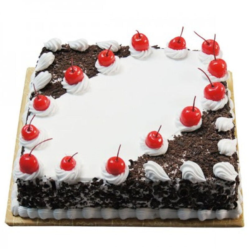 1 KG Black Forest Square Shape Cake 1 KG Black Forest Square Shape Cake