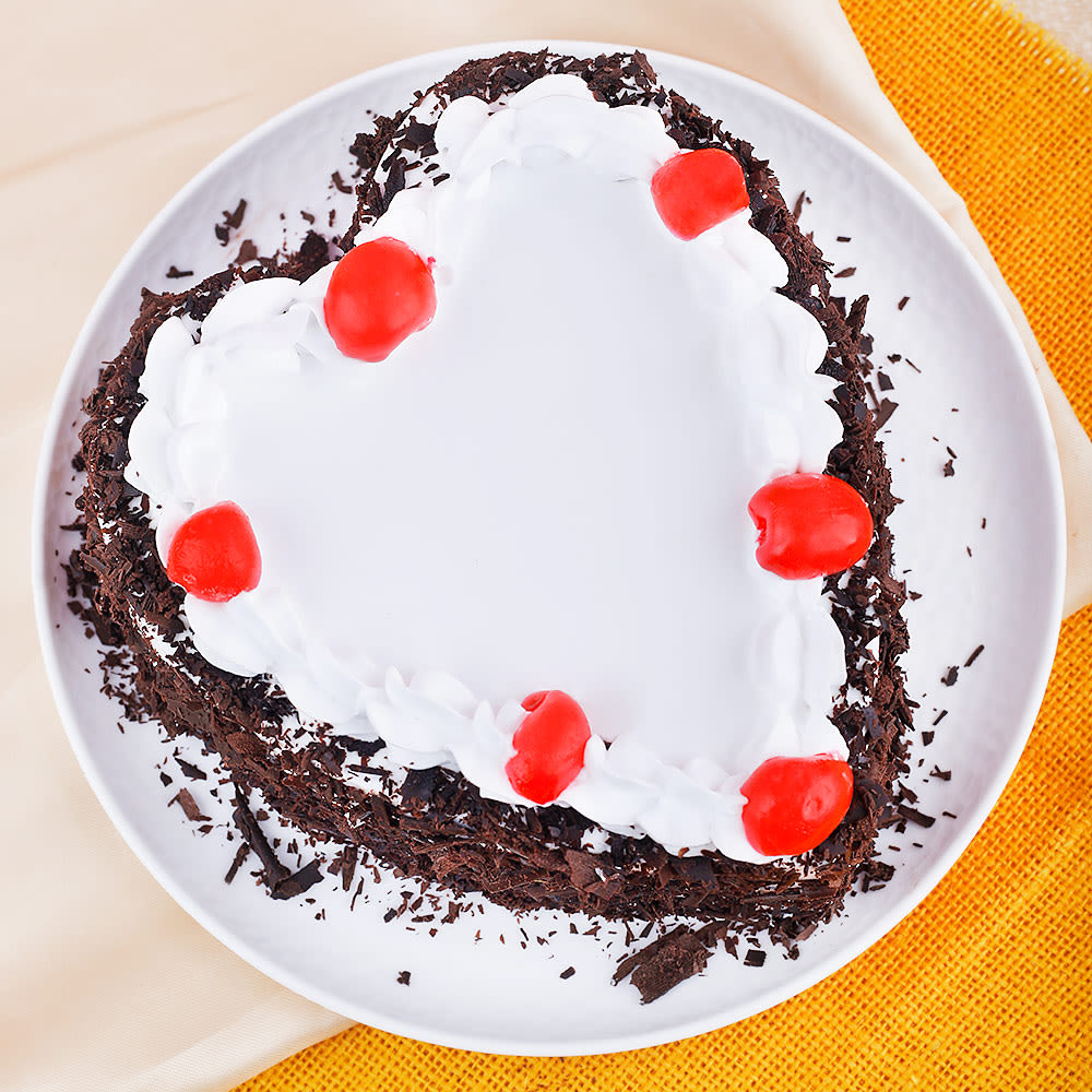 Black Forest Heart Shape Cake