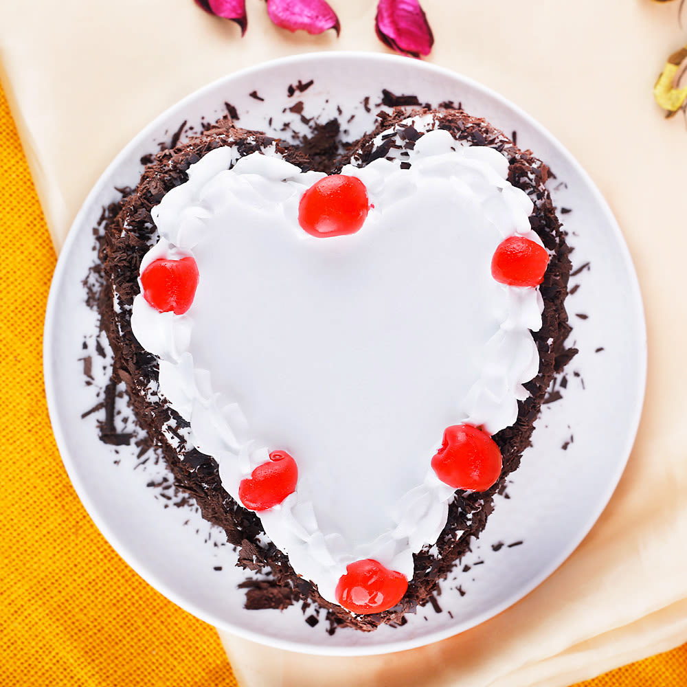 Black Forest Heart Shape Cake