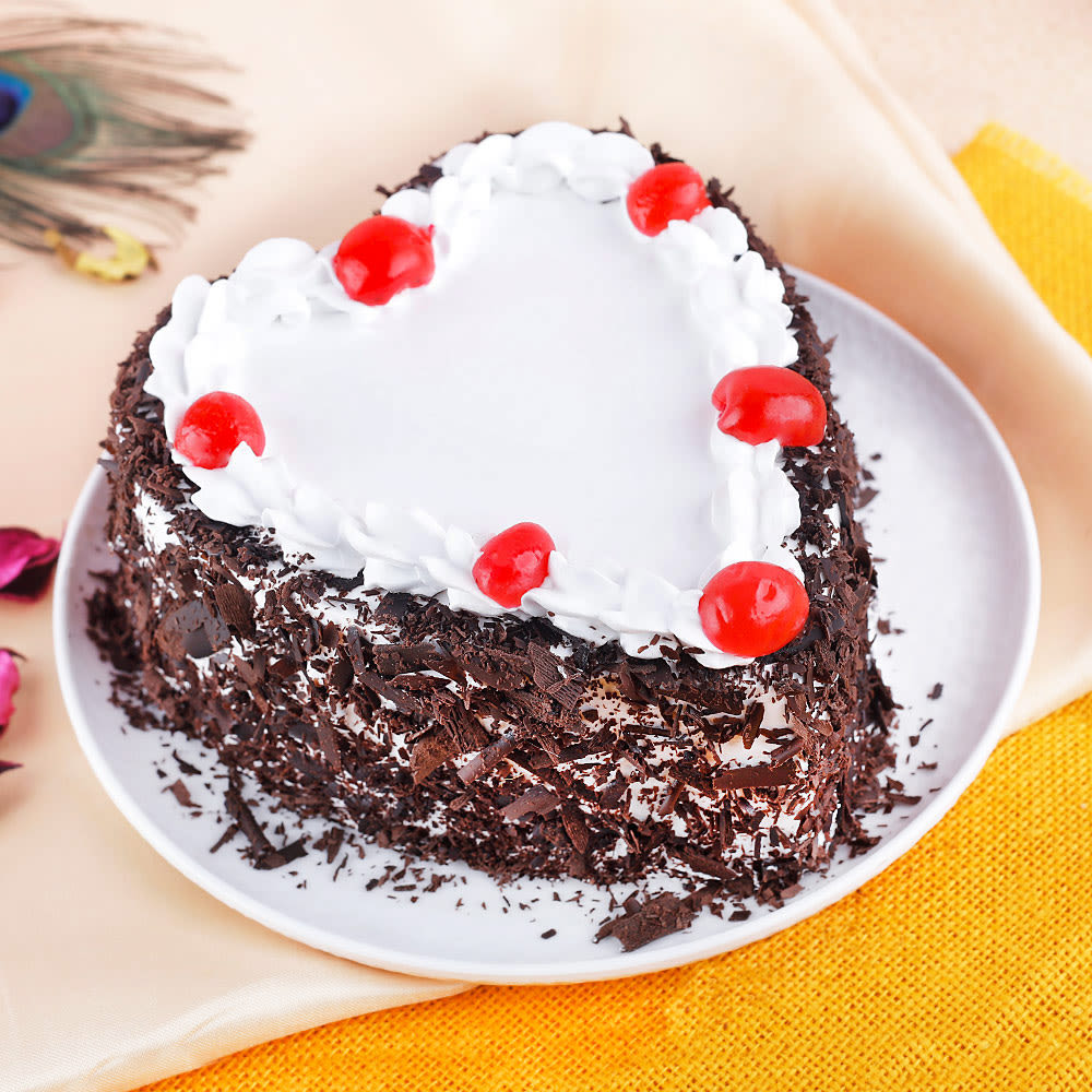 Black Forest Heart Shape Cake