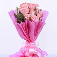 Pink Roses In Pink Packing Pink Roses In Pink Packing