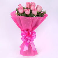 Pink Roses In Pink Packing