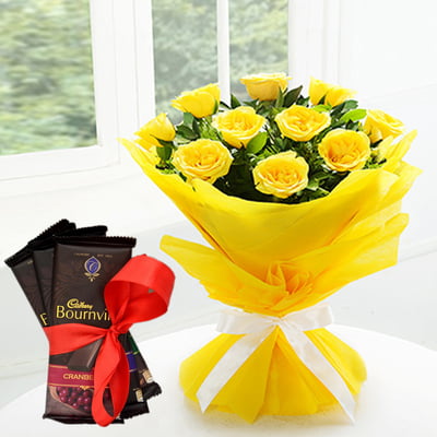 Bournville With Yellow Roses