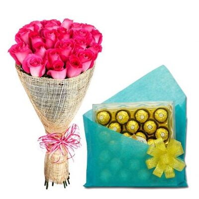 Lovely Chocolates With Flower Arrangements