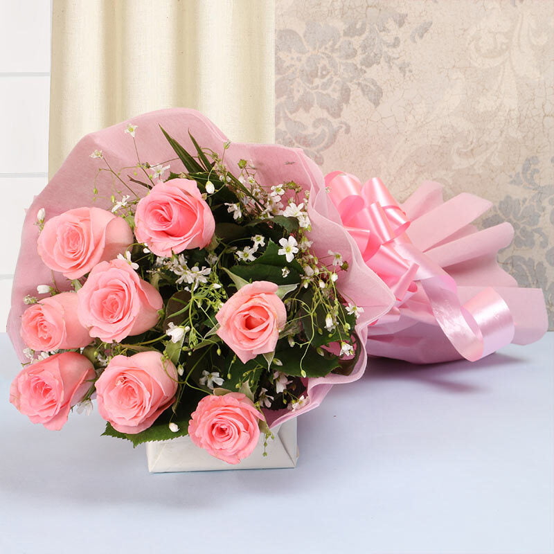 Bunch of 12 Pink Roses Bunch of 12 Pink Roses