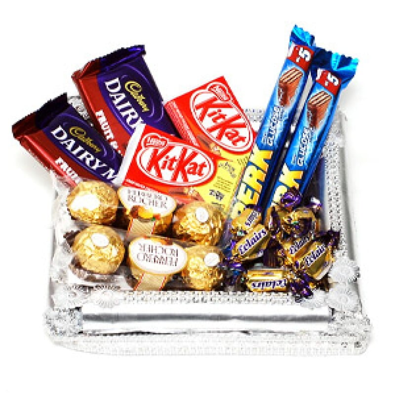 Ferrero rocher with mixed chocolates Ferrero rocher with mixed chocolates