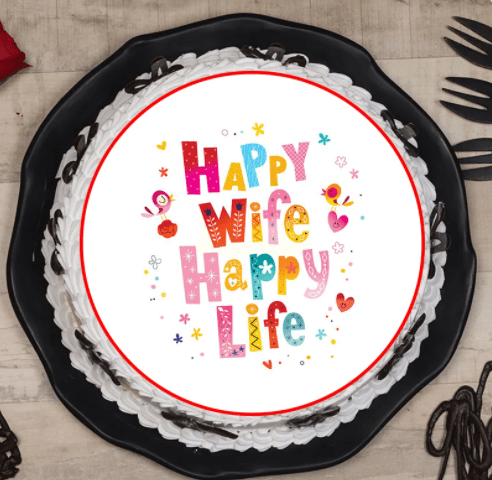 Happy Wife Happy Life Cake