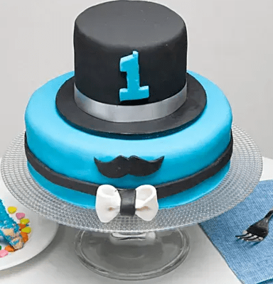 Moustache And Hat Birthday Cake-3Kg