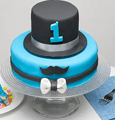 Moustache And Hat Birthday Cake-3Kg Moustache And Hat Birthday Cake-3Kg
