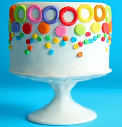 Colourful Loops Fondant Chocolate Cake 1Kg Colourful Loops Fondant Chocolate Cake 1Kg