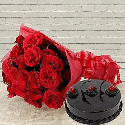 Roses N Chocolaty Love Combo Roses N Chocolaty Love Combo