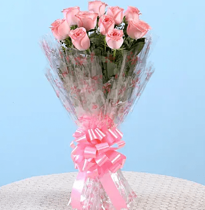 10 Charming Pink Roses Bouquet 10 Charming Pink Roses Bouquet