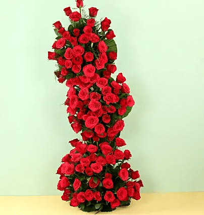 Premium 100 Red Roses Arrangement