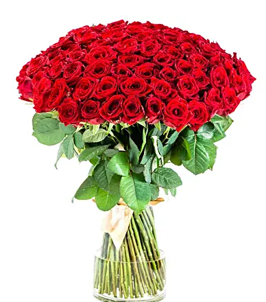 Ardent Red Roses Vase Ardent Red Roses Vase