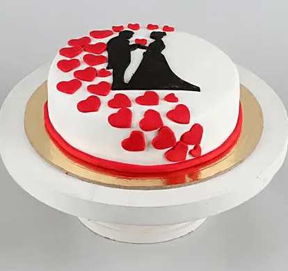 BuySend Happy Anniversary Heart Shaped Cake 1 Kg Online FNP