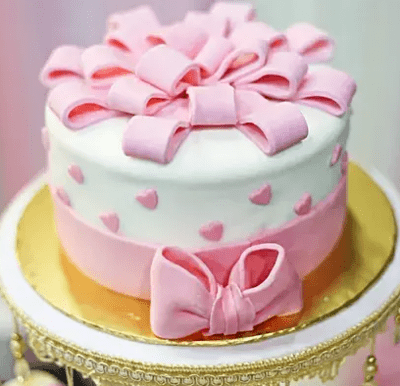 Pink Bow Truffle Cake-1Kg