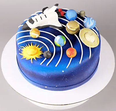 Solar System Truffle Fondant Cake