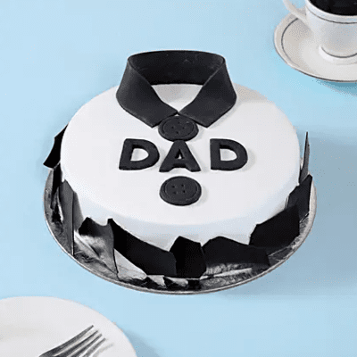 Classic Fondant Dad Cake 1kg Black Forest