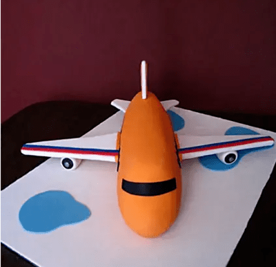 Bright Airplane Cake 2kg Chocolate