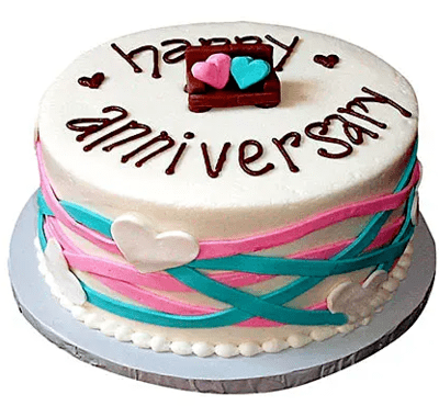 Colorful Anniversary Fondant Chocolate 2 kg Cake