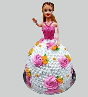 Floral Barbie Cake Vanilla 2kg