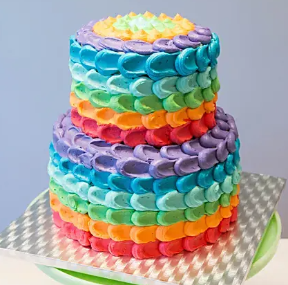 Two Tier Rainbow Chocolate Cake 2.5 Kg