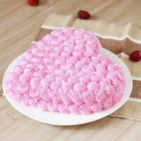 Heart Shaped Strawberry Eggless Cake