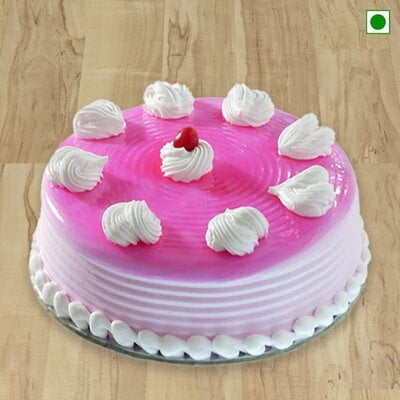 Strawberry Cake Eggless