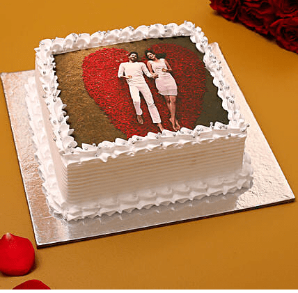 Valentine Photo Vanilla Cake Valentine Photo Vanilla Cake