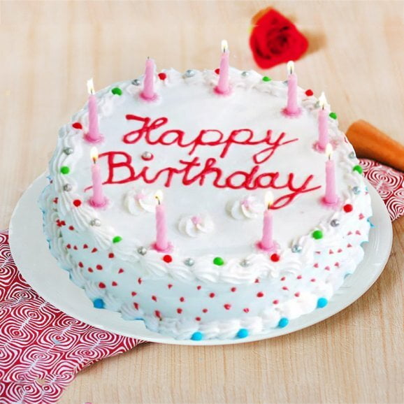 Birthday Venilla Cream Cake Birthday Venilla Cream Cake