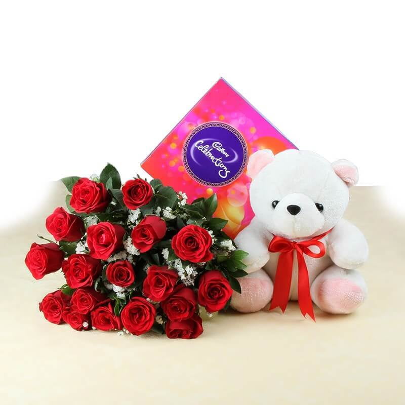 Combo with Red roses Combo with Red roses