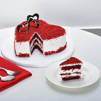 1KG Cake Red Velvet Heart Shape