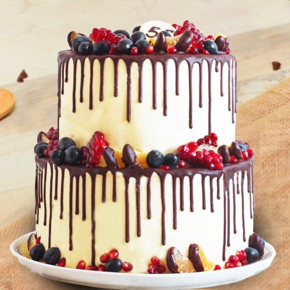 Two Tier Chocolate Cake Two Tier Chocolate Cake