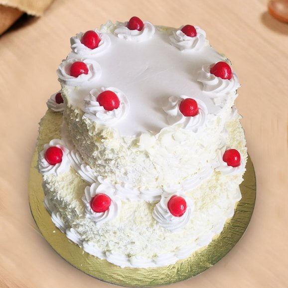 Two Tier Vanilla Cake Two Tier Vanilla Cake